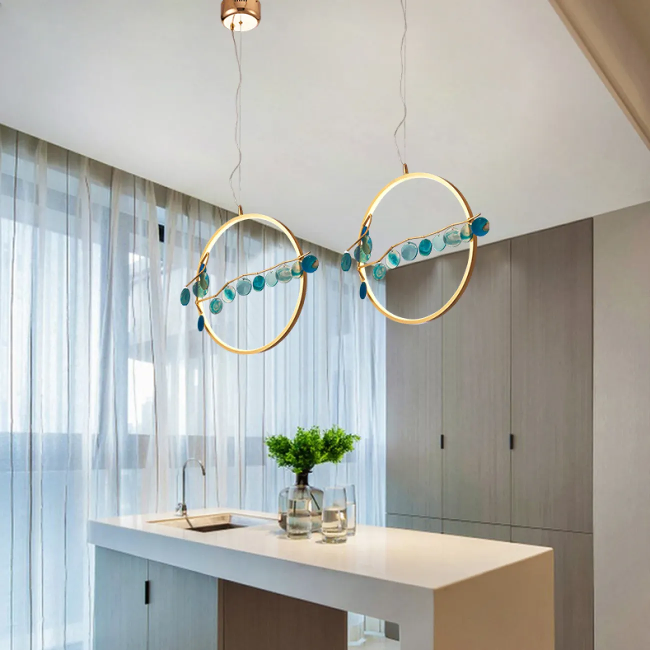 Подвесной светильник Mi round D45 Yellow от ImperiumLoft