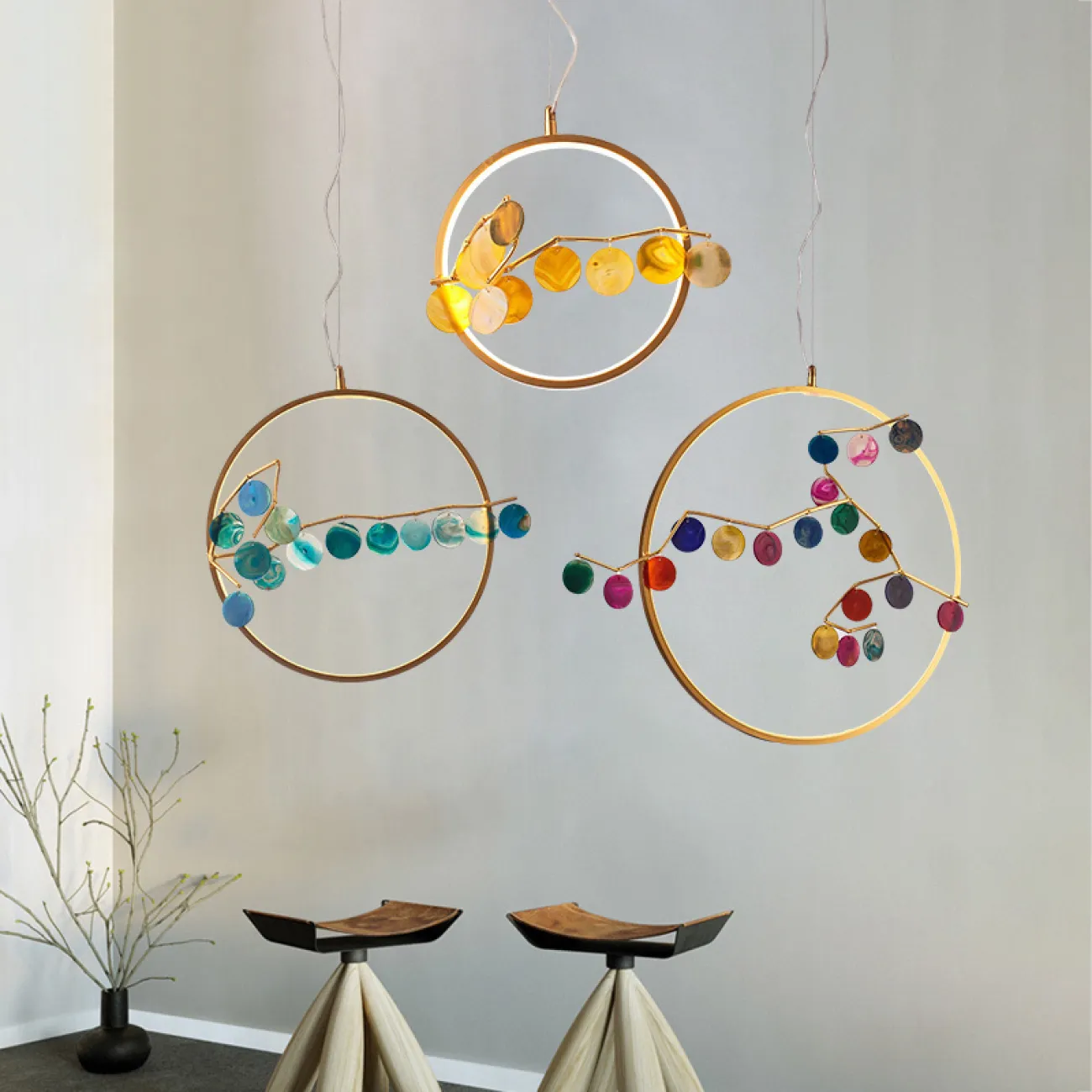 Подвесной светильник Mi round D45 Yellow от ImperiumLoft