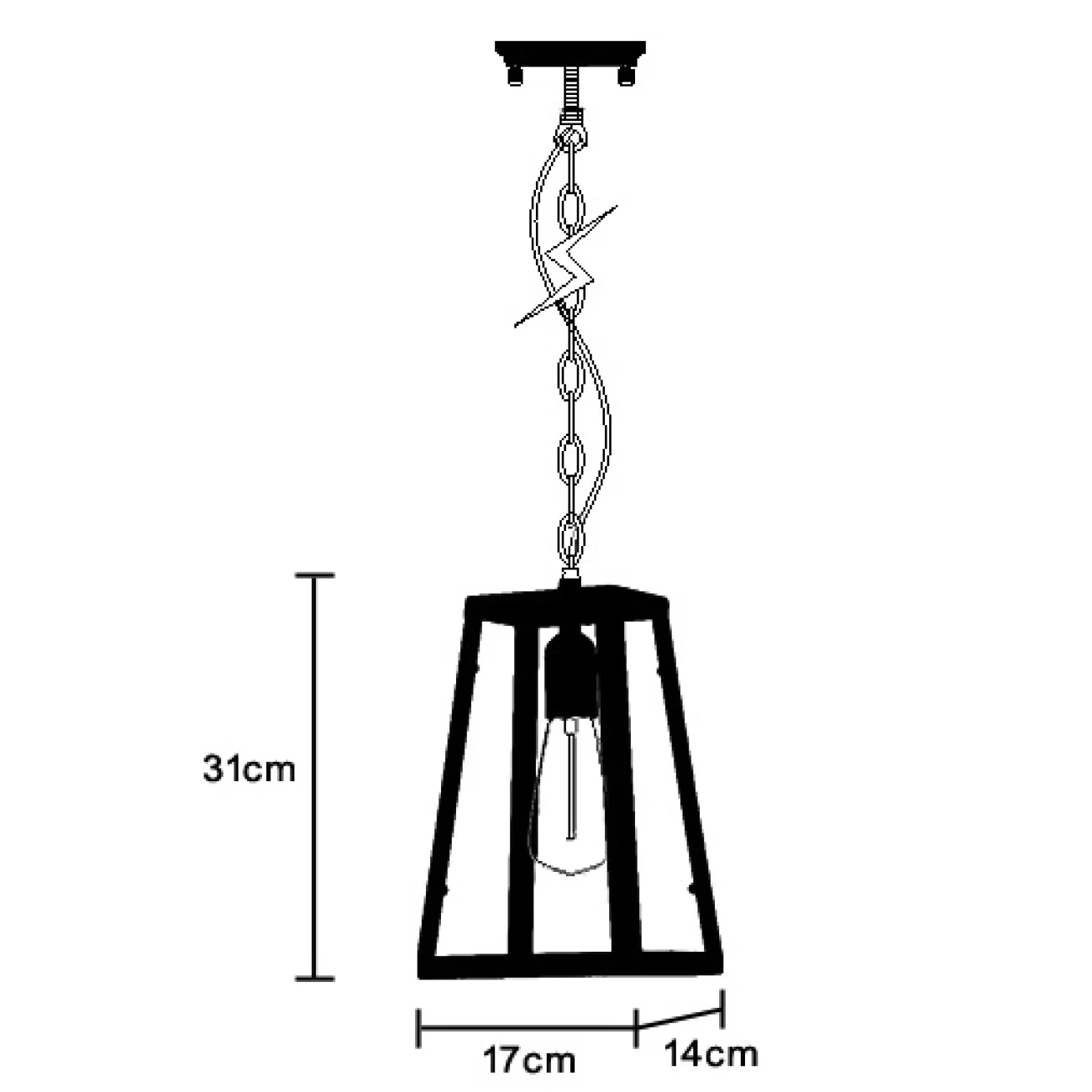 Люстра Loft Industrial Ortogonal pendant Black от LaLume