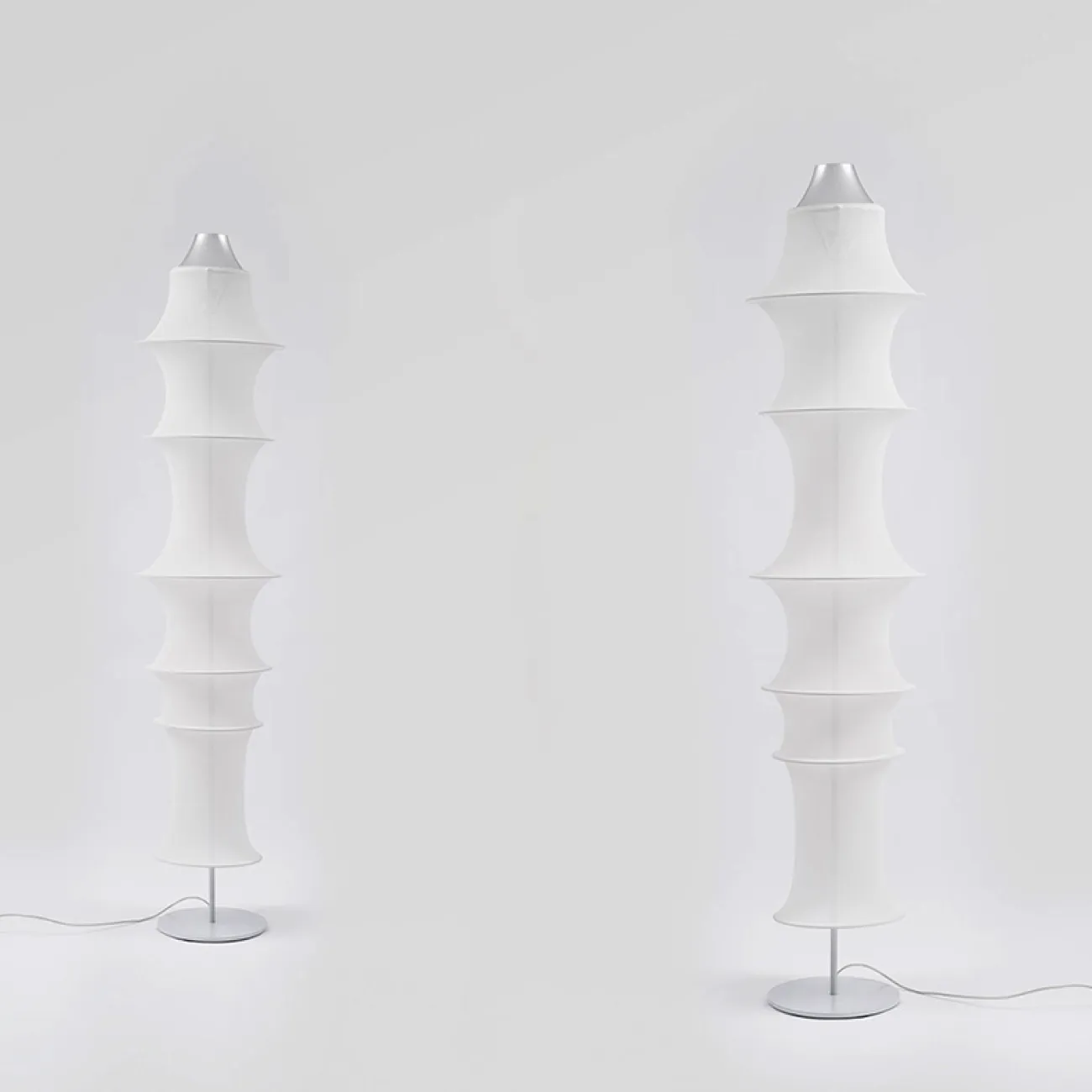 Напольный светильник с белым текстильным абажуром PENTTI FL