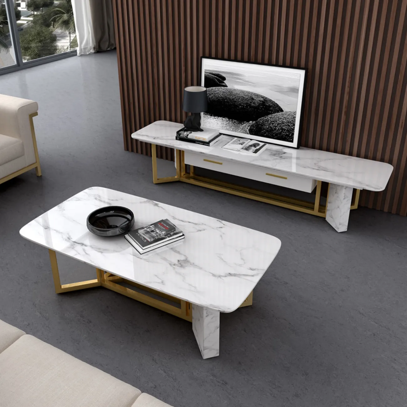 Дизайнерский журнальный столик LaLume-AP00286