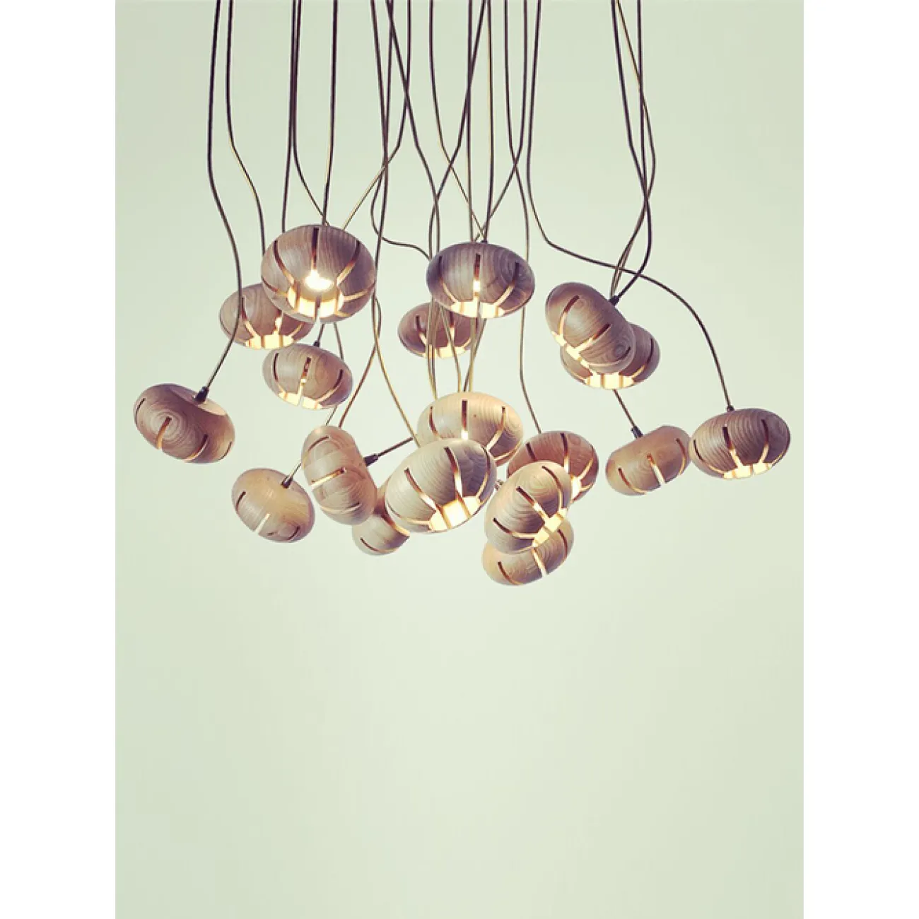 Люстра Louis Wood Led D120 Light wood от ImperiumLoft