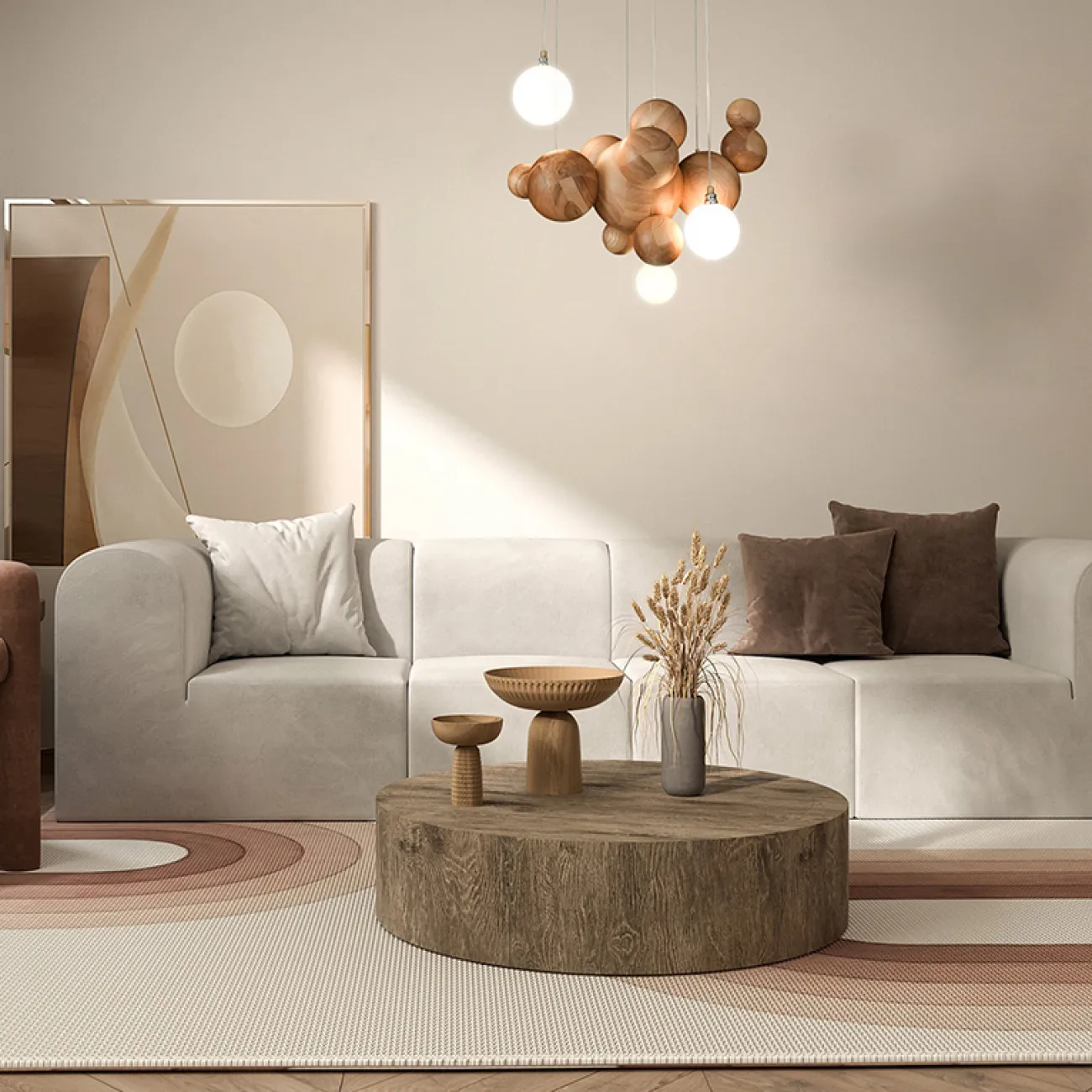 Подвесной светильник HELSING Light brown от ImperiumLoft
