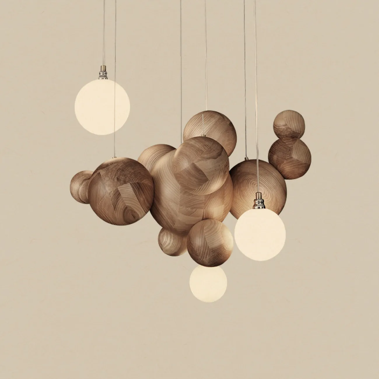 Подвесной светильник HELSING Light brown от ImperiumLoft