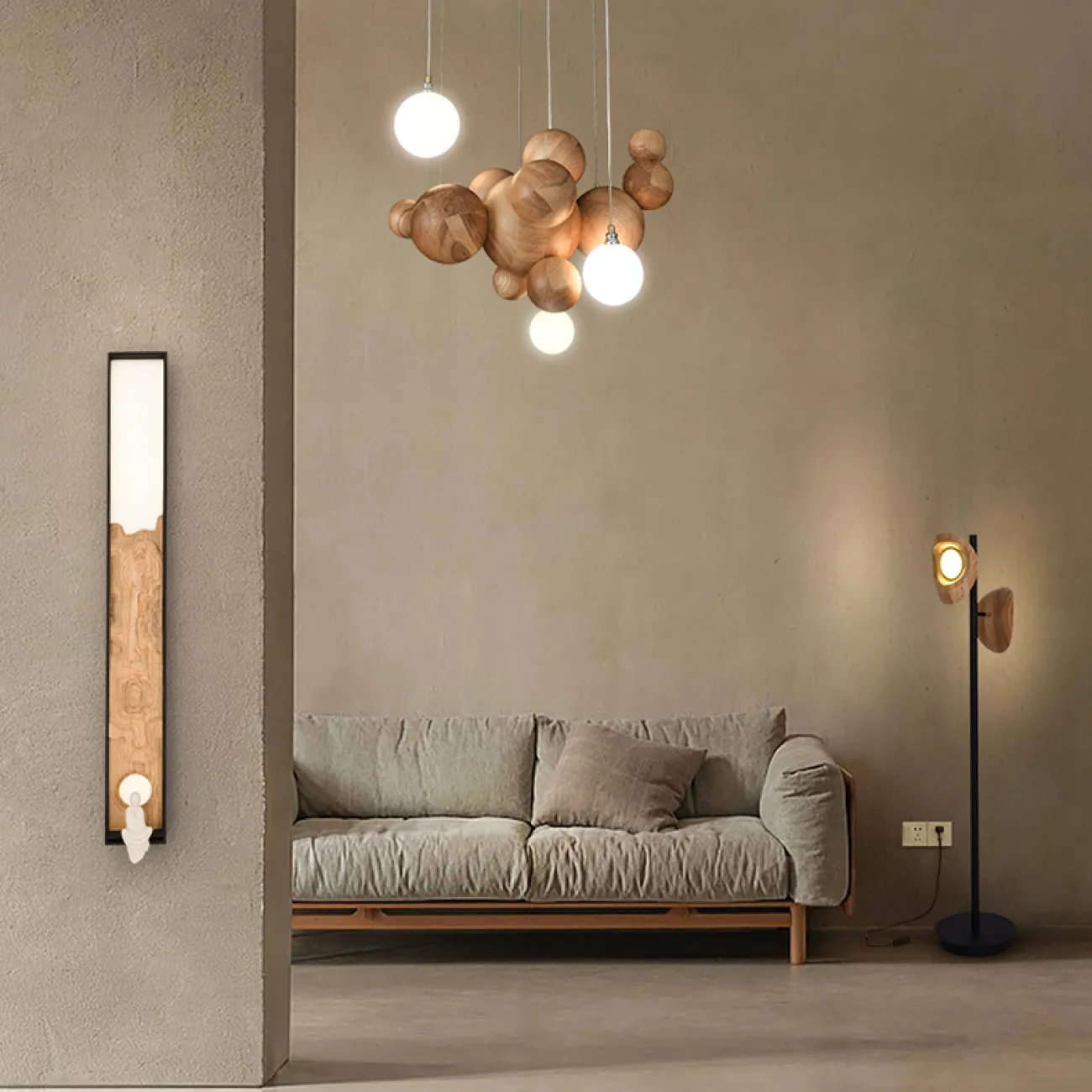 Подвесной светильник HELSING Light brown от ImperiumLoft