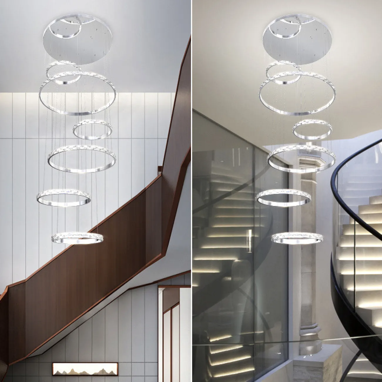 Подвесная люстра CAROLIN D60+80 от ImperiumLoft Подвесная люстра CAROLIN D60+80 от ImperiumLoft