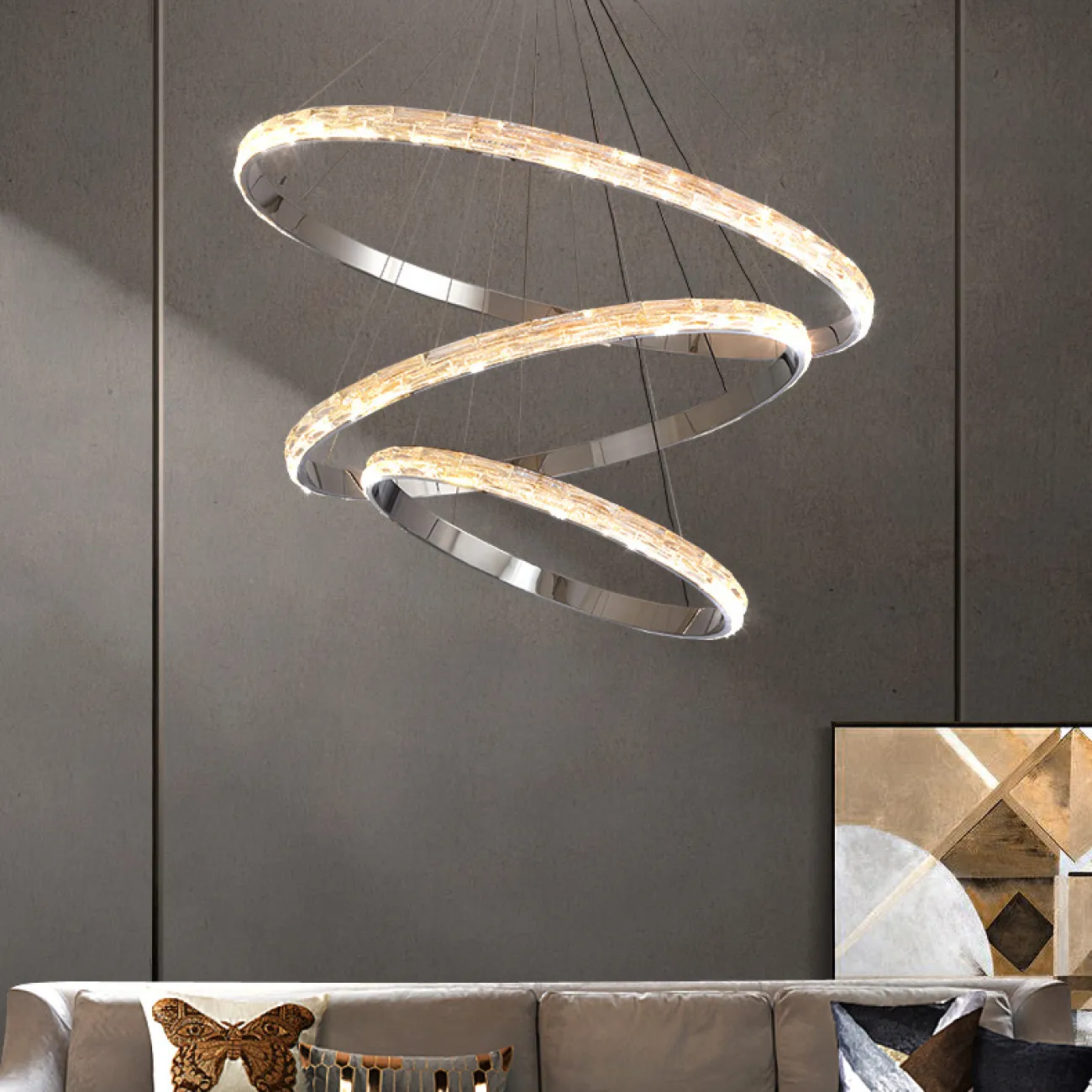 Подвесная люстра CAROLIN D60+80 от ImperiumLoft Подвесная люстра CAROLIN D60+80 от ImperiumLoft