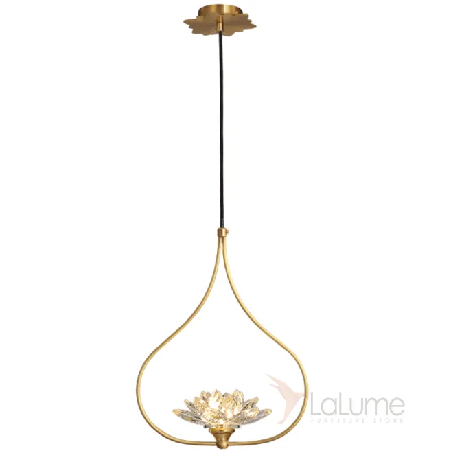 Хрустальный светильник Цветок Лотоса Lotus flower Clear Glass pendant lamp A от ImperiumLoft