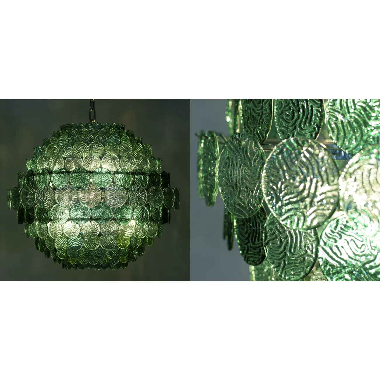 Люстра зеленое стекло Lighting Braithwell Chandelier