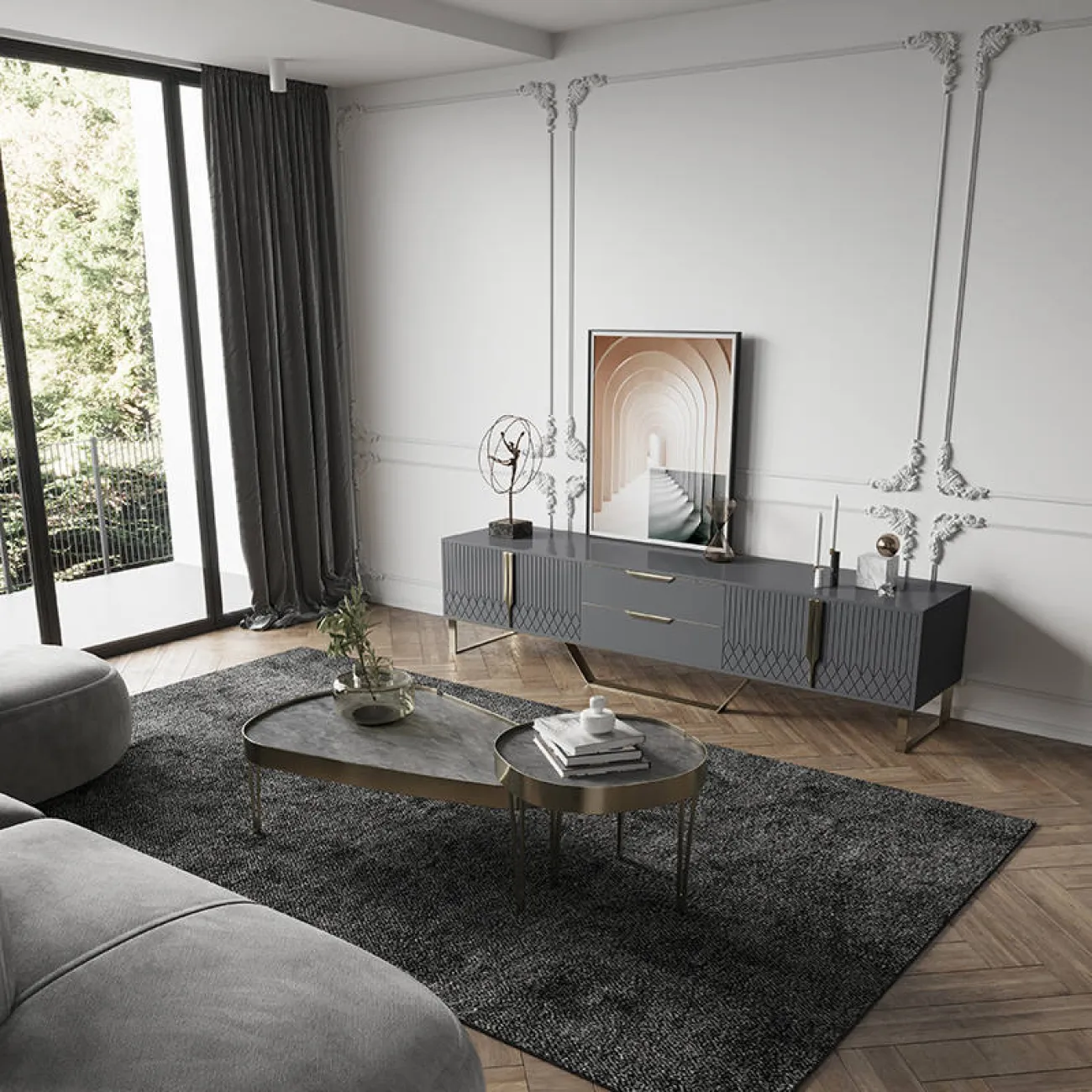 Дизайнерская тумба под TV - LaLume-TV00173