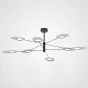 Люстра на штанге INGEL D120 8 lamps Black/White от ImperiumLoft