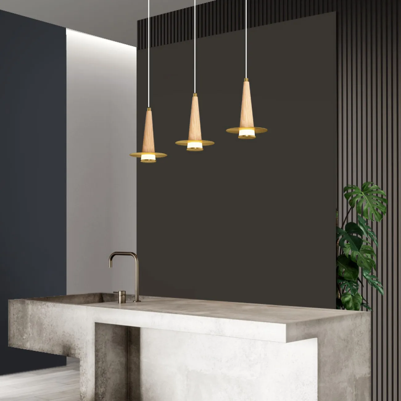 Подвесной светильник CURTISS MORE L3 Brown Планка от ImperiumLoft