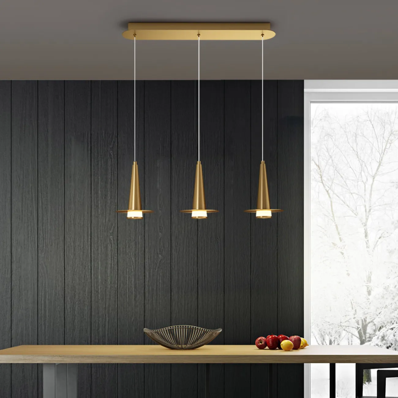 Подвесной светильник CURTISS MORE L3 Brown Планка от ImperiumLoft