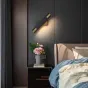 Серия настенных светильников с вытянутыми LED-панелями по бокам поворотного плафона прямоугольной формы MARK A Black
