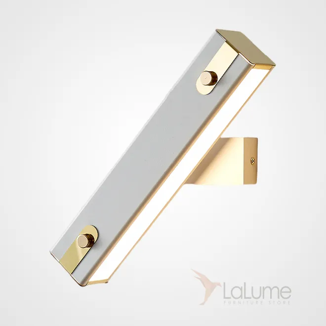 Серия настенных светильников с вытянутыми LED-панелями по бокам поворотного плафона прямоугольной формы MARK A White