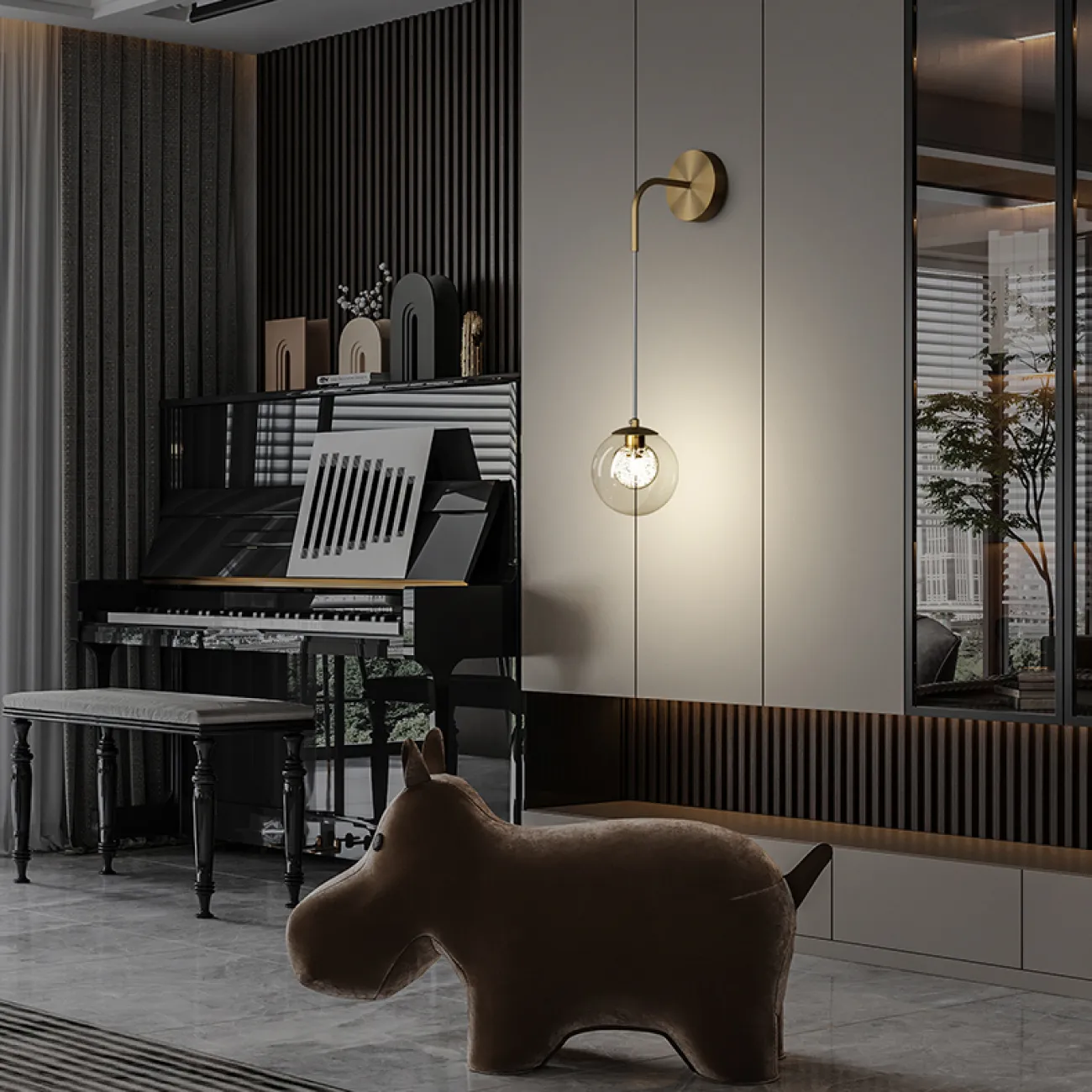 Настенный светильник CHAIMA Brass от ImperiumLoft