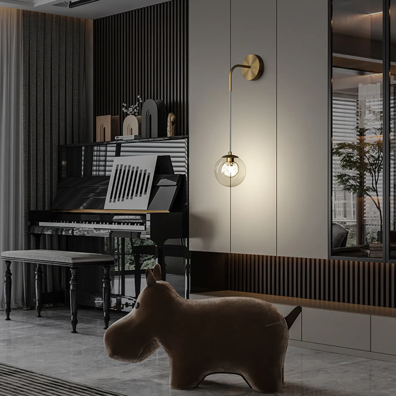 Настенный светильник CHAIMA Black Brass от ImperiumLoft