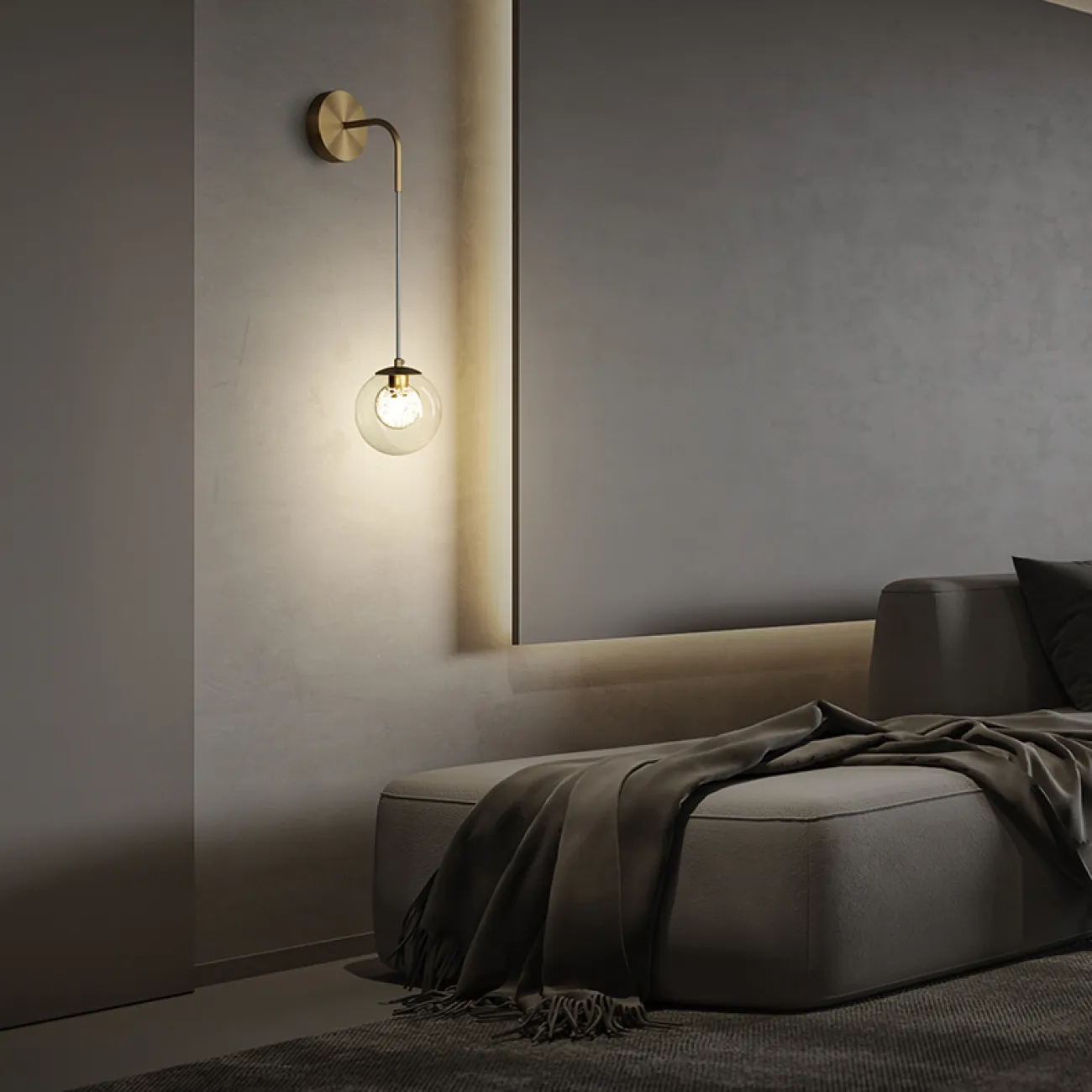 Настенный светильник CHAIMA Black Brass от ImperiumLoft