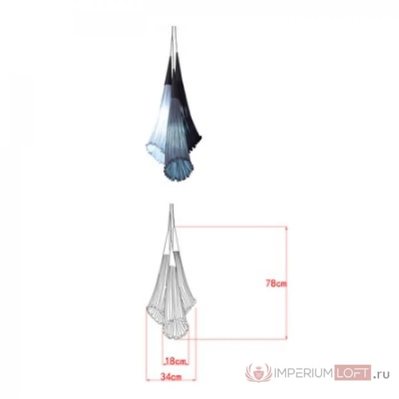 Люстра Aqua Creations Lighting Chilli chandelier 3S от ImperiumLoft