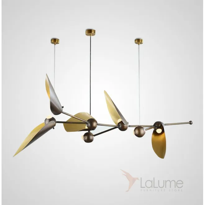 Подвесная люстра LAVRA A7 Латунь+Мокоо от ImperiumLoft Подвесная люстра LAVRA A7 Латунь+Мокоо от ImperiumLoft
