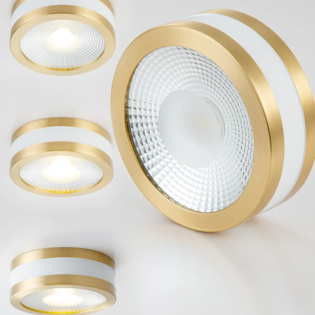 Точечный светильник MEUD D12 White Brass 12W от ImperiumLoft