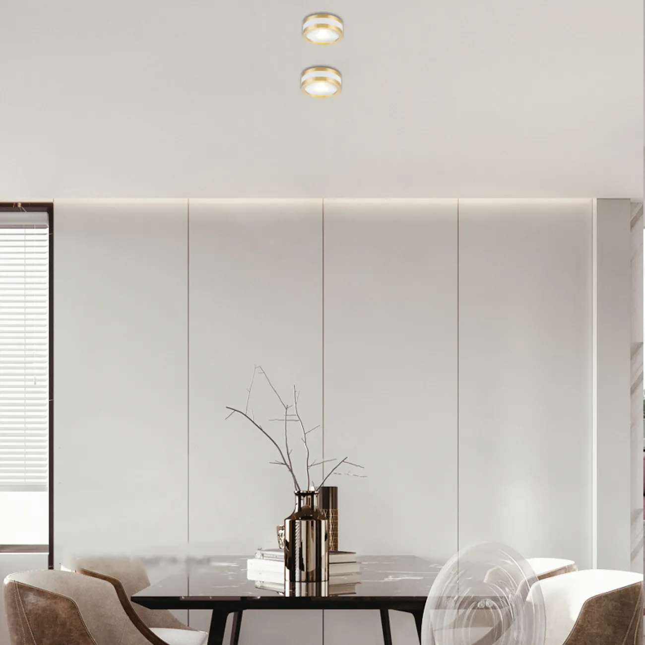 Точечный светильник MEUD D12 White Brass 12W от ImperiumLoft