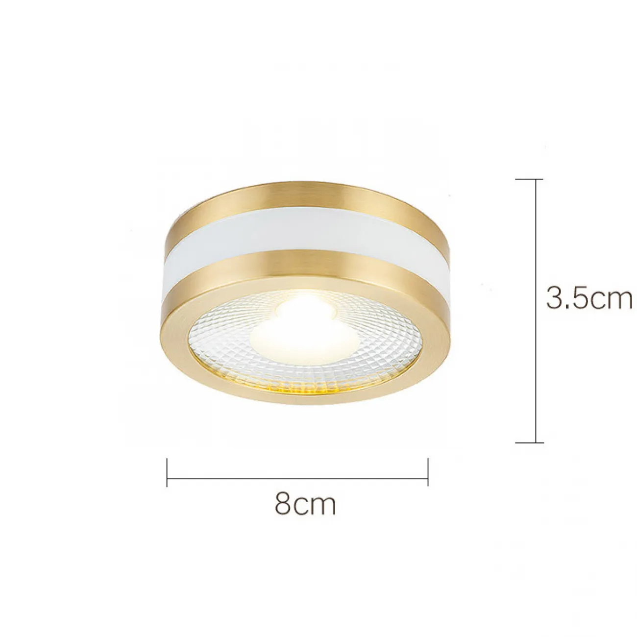Точечный светильник MEUD D12 White Brass 12W от ImperiumLoft