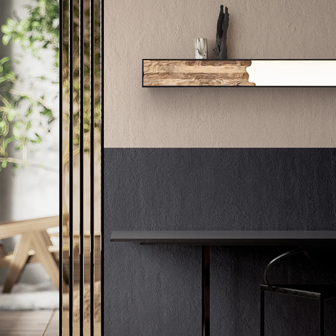 Настенный светильник ALBA L120 Dark brown от ImperiumLoft