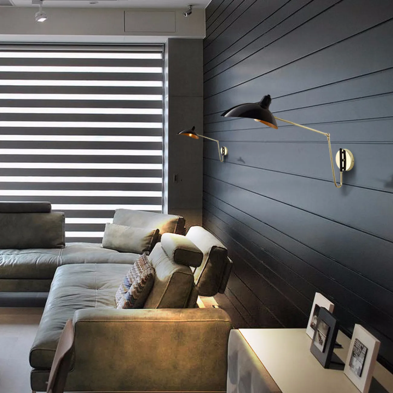 Настенный светильник HILDBORG L83 Black Matt от ImperiumLoft