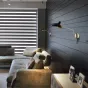 Настенный светильник HILDBORG L58 Brass Black Glossy от ImperiumLoft