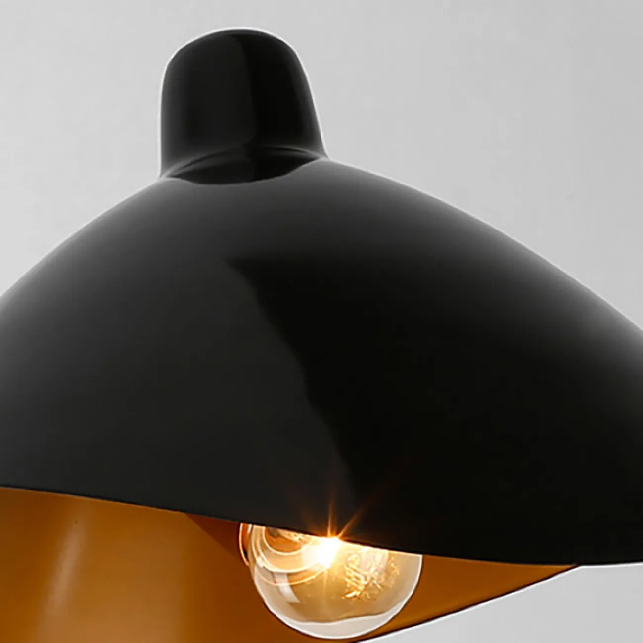 Настенный светильник HILDBORG L58 Brass Black Glossy от ImperiumLoft
