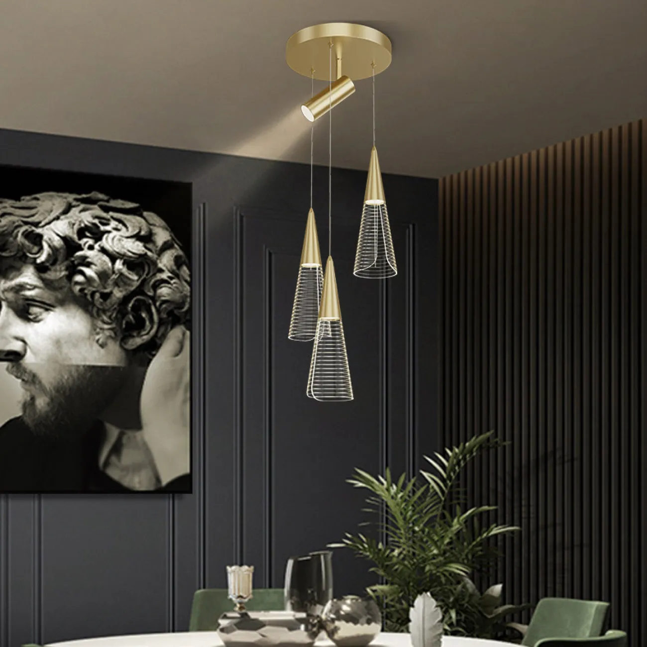 Подвесной светильник MANDORA B L7 Black от ImperiumLoft