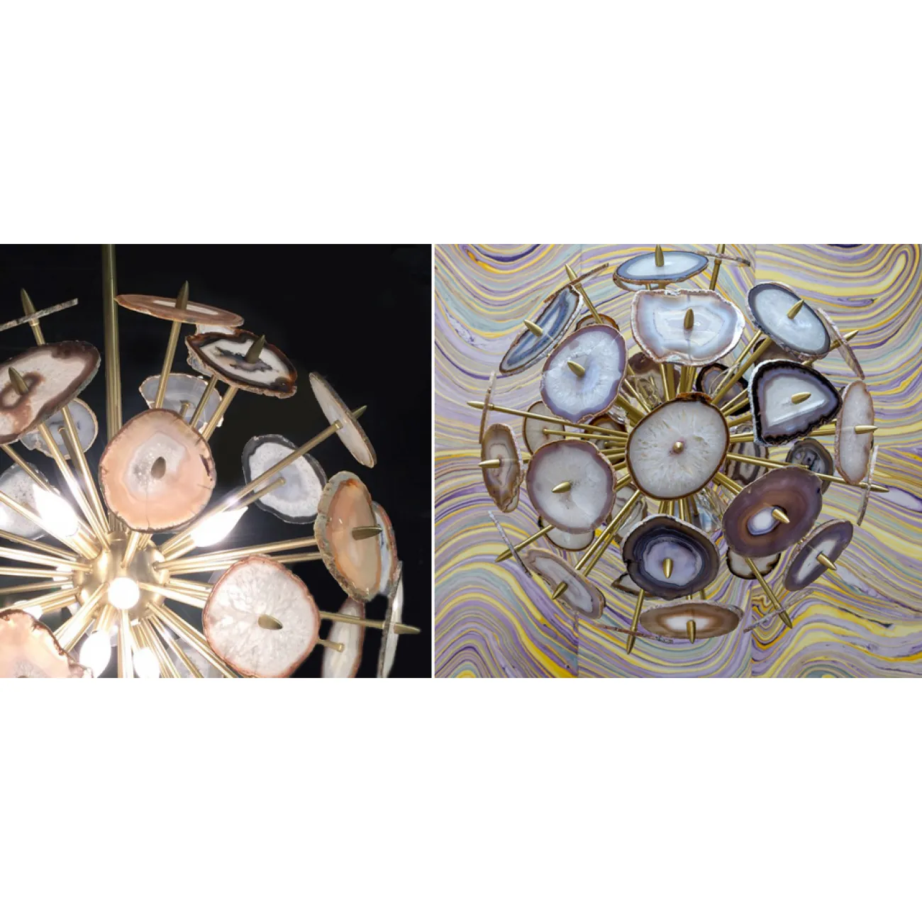 Люстра Agate Burst Chandelier Brass от LaLume