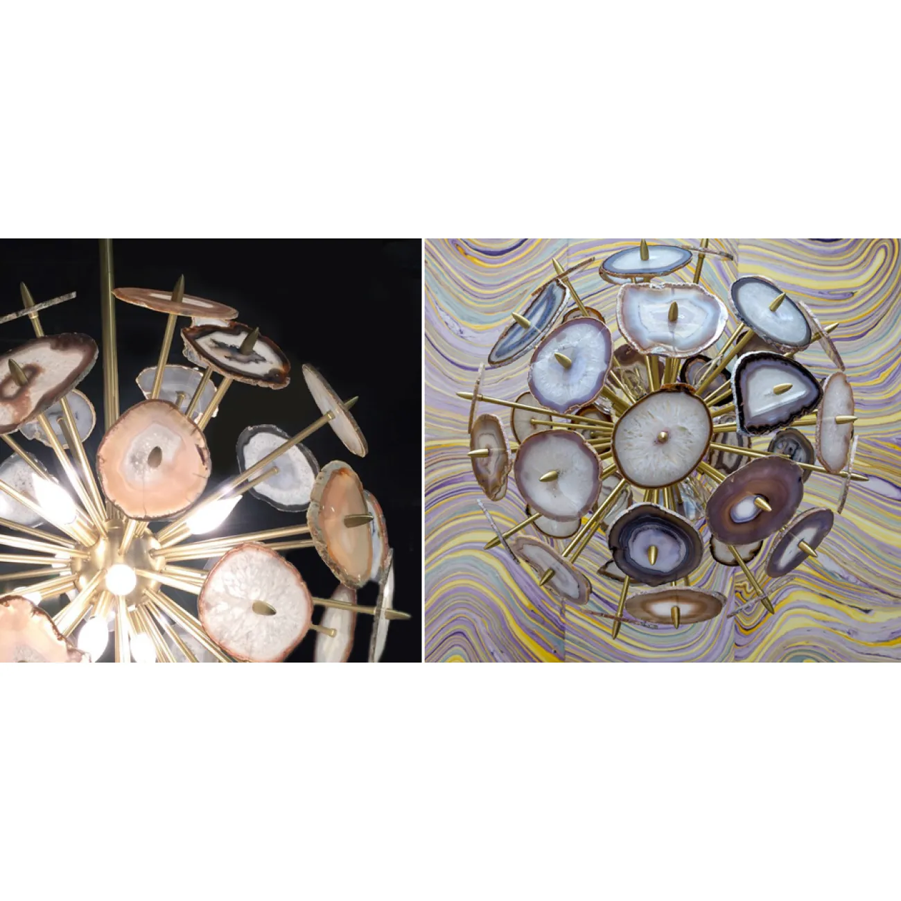 Люстра Agate Burst Chandelier Brass от LaLume Люстра Agate Burst Chandelier Brass от LaLume