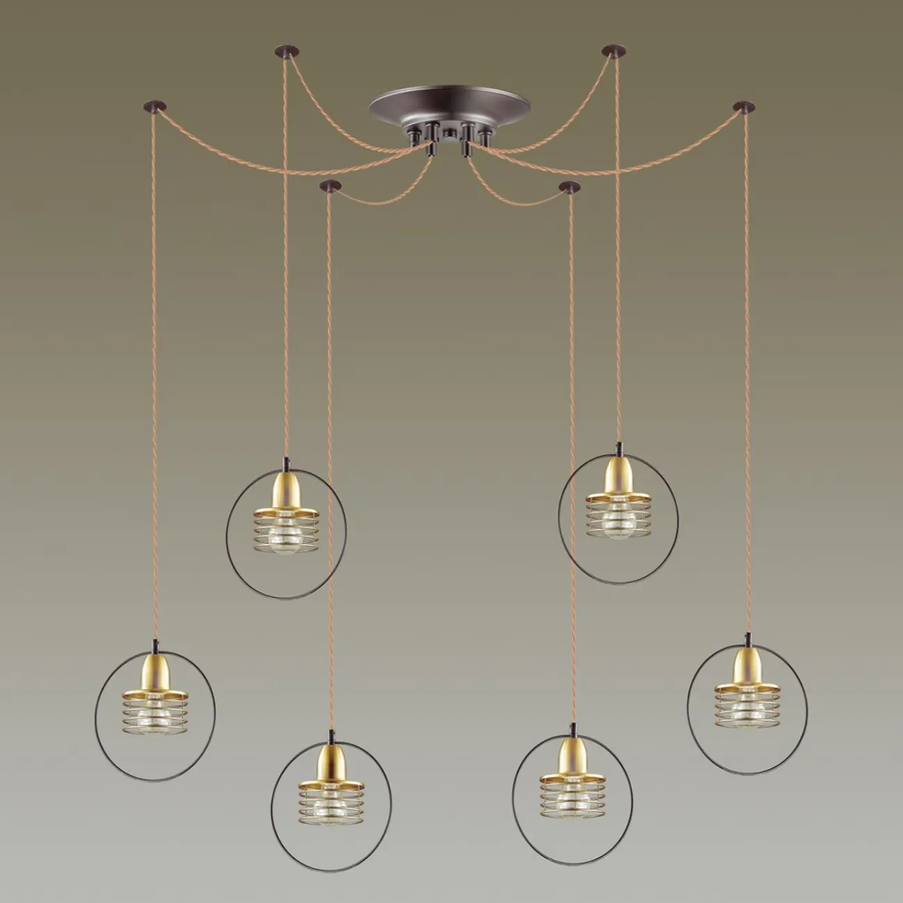 Люстра «паук» с пятью подвесами FESTER от ImperiumLoft