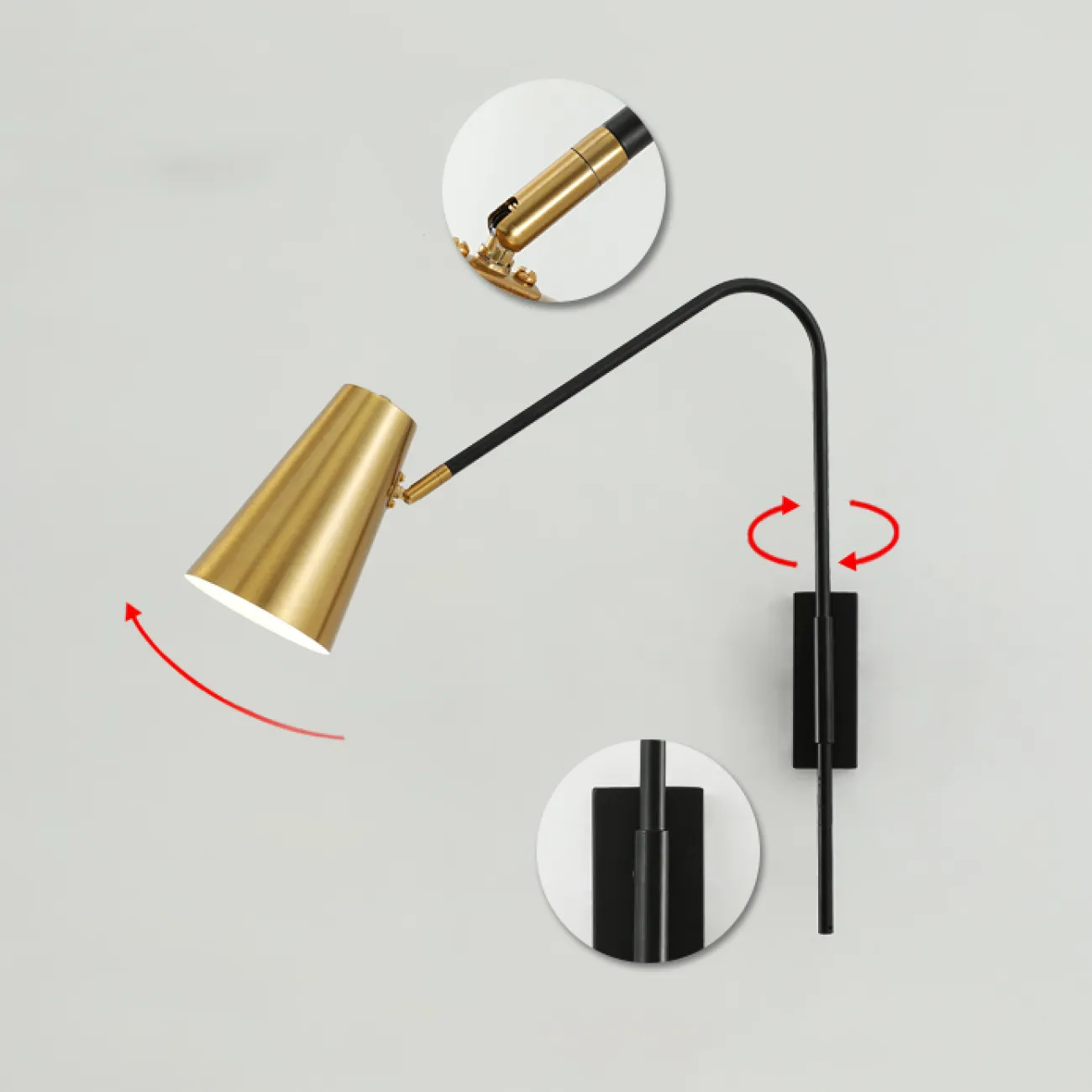 Настенный светильник VERINA Brass от ImperiumLoft