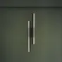 Настенный светодиодный светильник с двумя разноуровневыми прямоугольными плафонами на черном разделительном креплении FEBE 4000К от ImperiumLoft