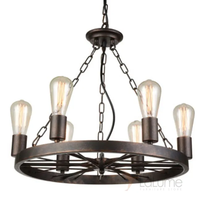 Подвесной светильник Loft Wheel Pendant 6 от LaLume