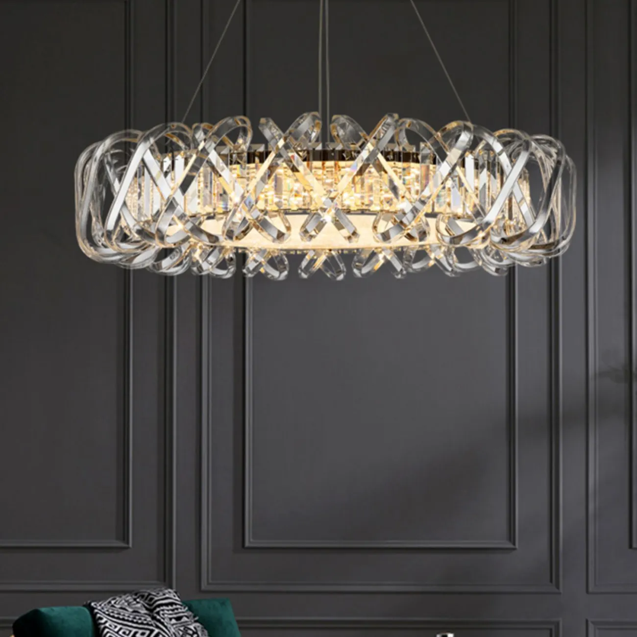 Подвесная люстра KARLENA D80 Grey от ImperiumLoft