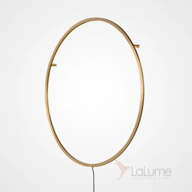 Настенный светильник в виде металлического кольца с LED-подсветкой по контуру корпуса GUARD LUX D100 Brass Настенный светильник в виде металлического кольца с LED-подсветкой по контуру корпуса GUARD LUX D100 Brass