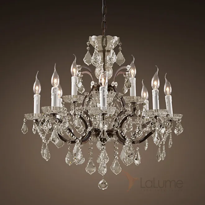 Люстра 19TH C. ROCOCO IRON & CLEAR CRYSTAL 12 от LaLume