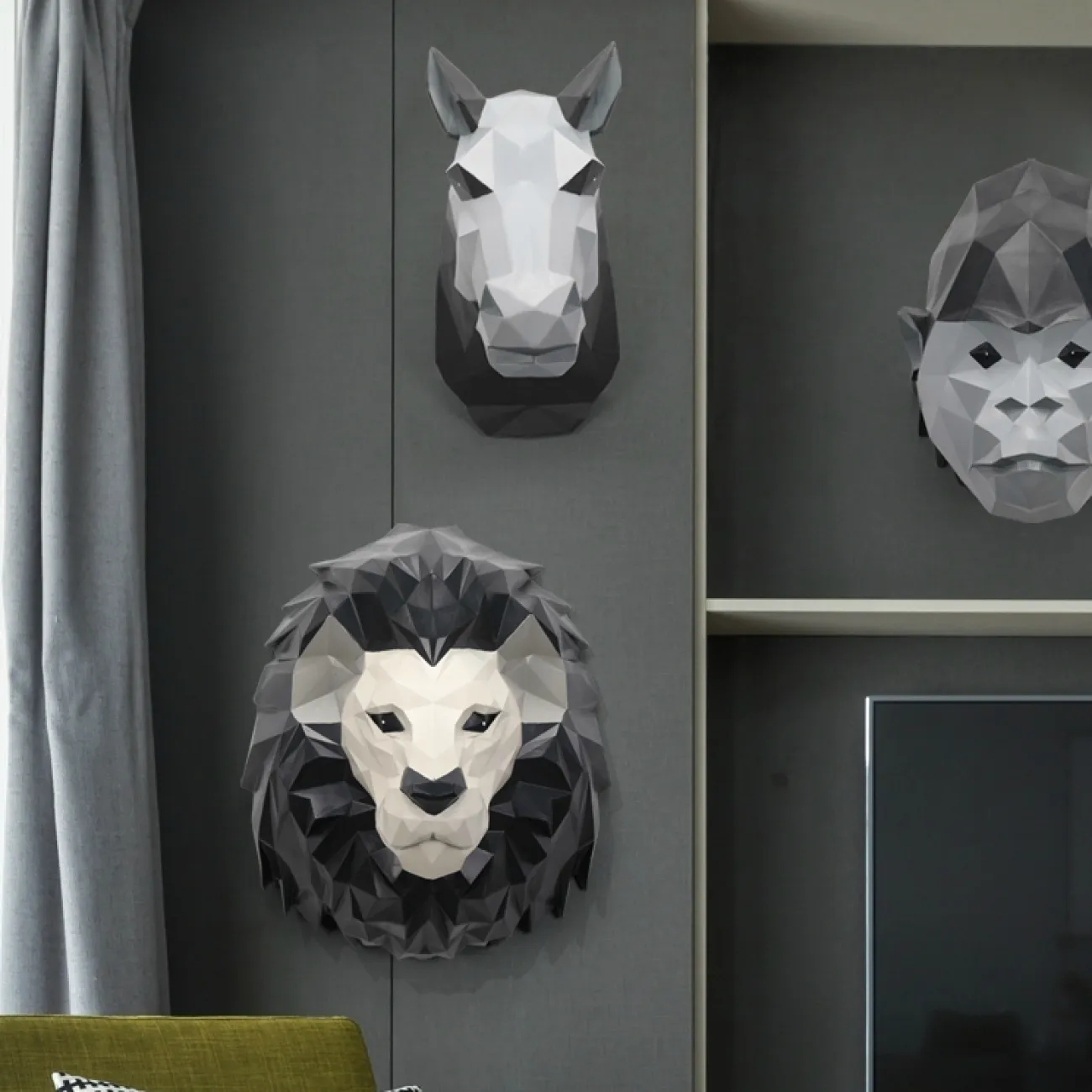 Дизайнерский настенный декор звери LaLume-KKK00232 Дизайнерский настенный декор звери LaLume-KKK00232