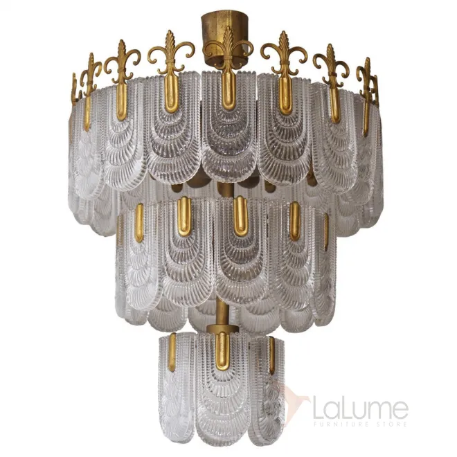 Люстра Large Art Deco Murano Kaiser Leuchten Chandelier от LaLume