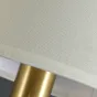 Настенный светильник с коническим текстильным абажуром на сборной стойке из латуни и хрусталя DEMIAN Chrome