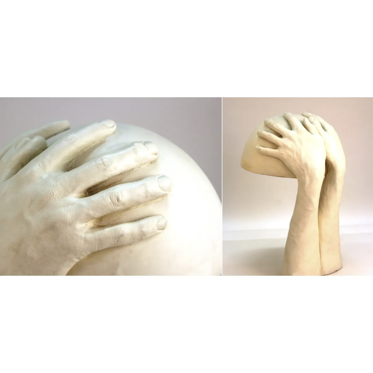 Настольная лампа Modern Richard Etts Plaster Hands Table Lamp от LaLume