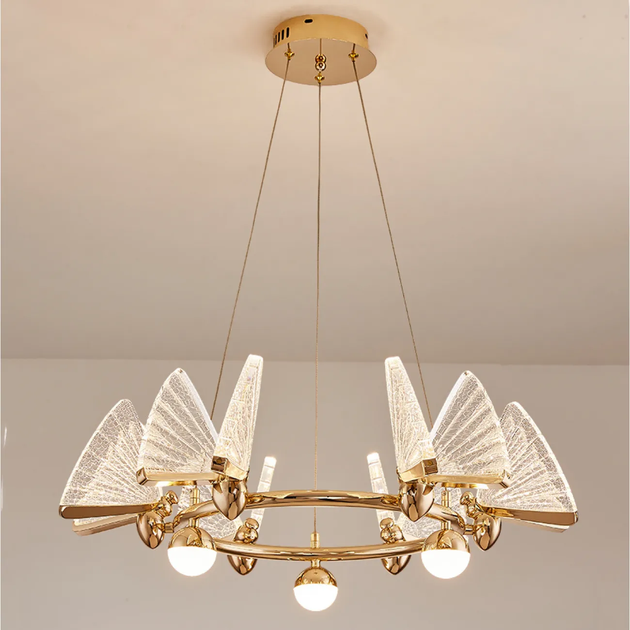 Подвесная люстра AMELIS LUX D83 Multicolor Трехцветный свет от ImperiumLoft
