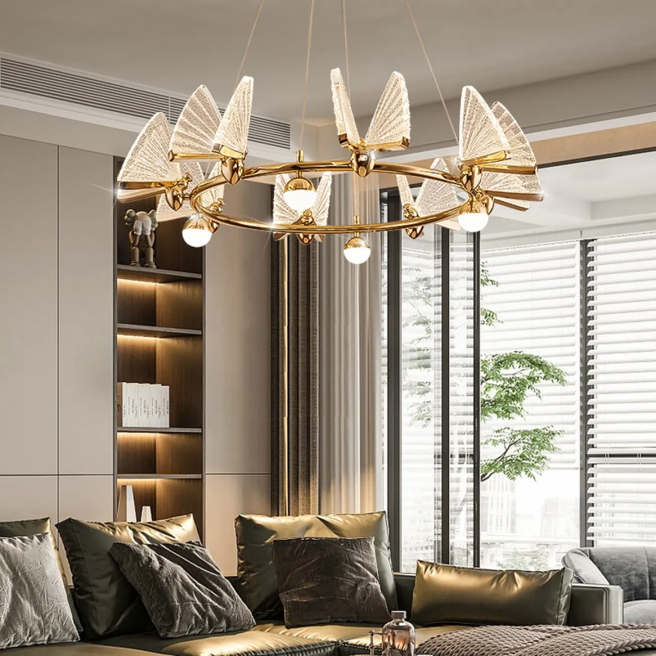 Подвесная люстра AMELIS LUX D83 Multicolor Трехцветный свет от ImperiumLoft