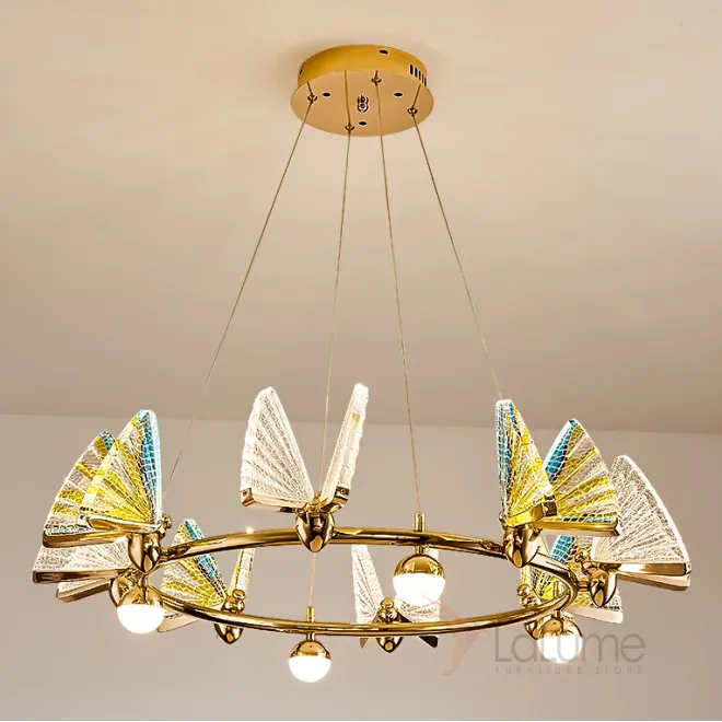 Подвесная люстра AMELIS LUX D83 Multicolor Трехцветный свет от ImperiumLoft