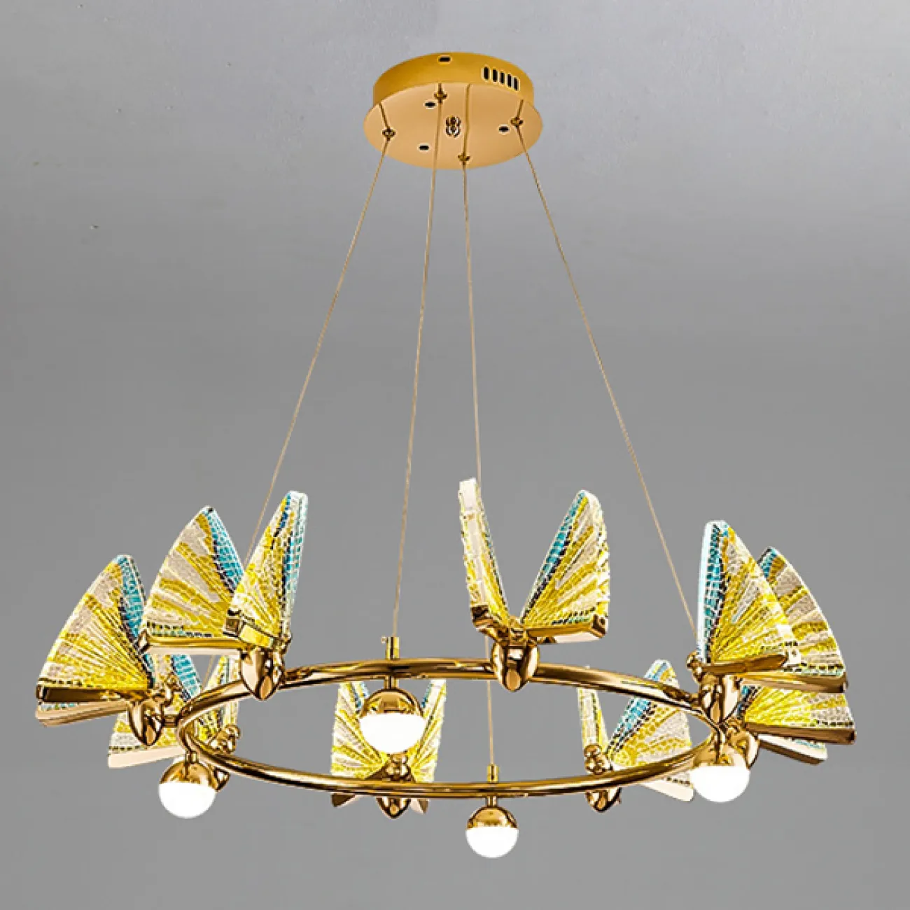 Подвесная люстра AMELIS LUX D83 Multicolor Трехцветный свет от ImperiumLoft