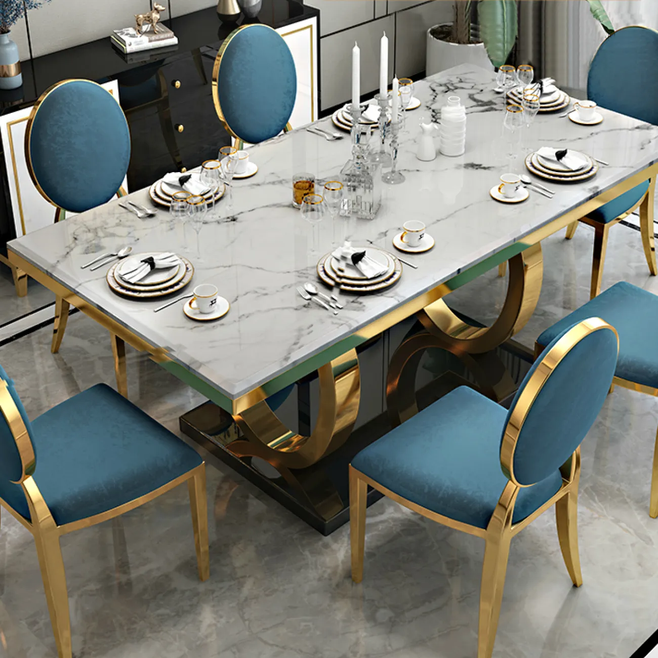 Дизайнерский обеденный стол LaLume-AZ00323 Дизайнерский обеденный стол LaLume-AZ00323